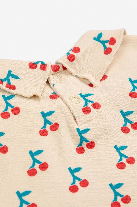 Pamučna majica dugih rukava za bebe Bobo Choses Cherry 224AB022 bež