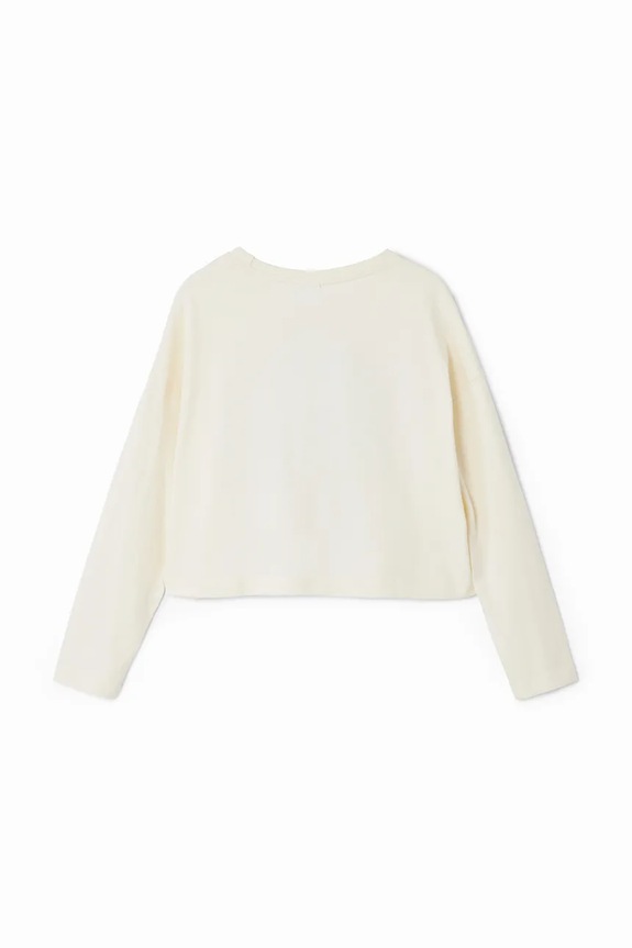 Dječja pamučna majica dugih rukava Desigual MINNIE MOUSE bijela 24WGTK15