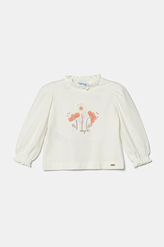 Mayoral longsleeve niemowlęcy z elastanem biały 2045.4C.Baby.9BYH