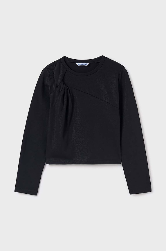 Mayoral longsleeve dziecięcy z elastanem czarny 7007.8B.Junior.9BYH