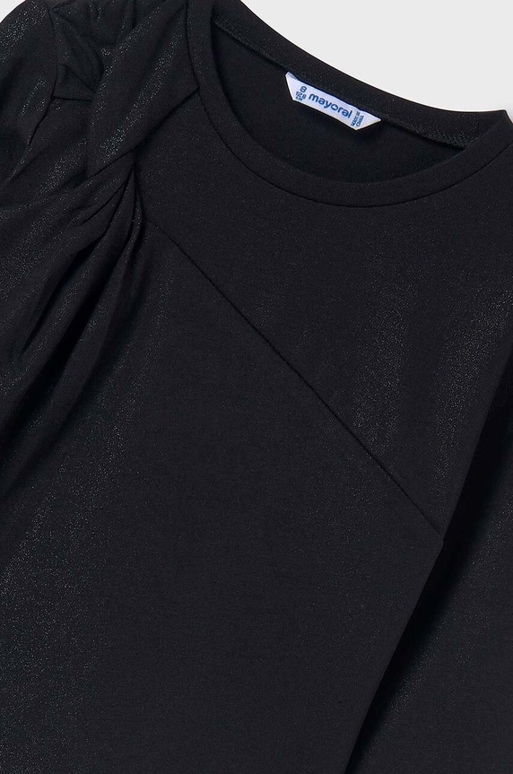 Mayoral longsleeve dziecięcy 7007.8B.Junior.9BYH czarny AW24