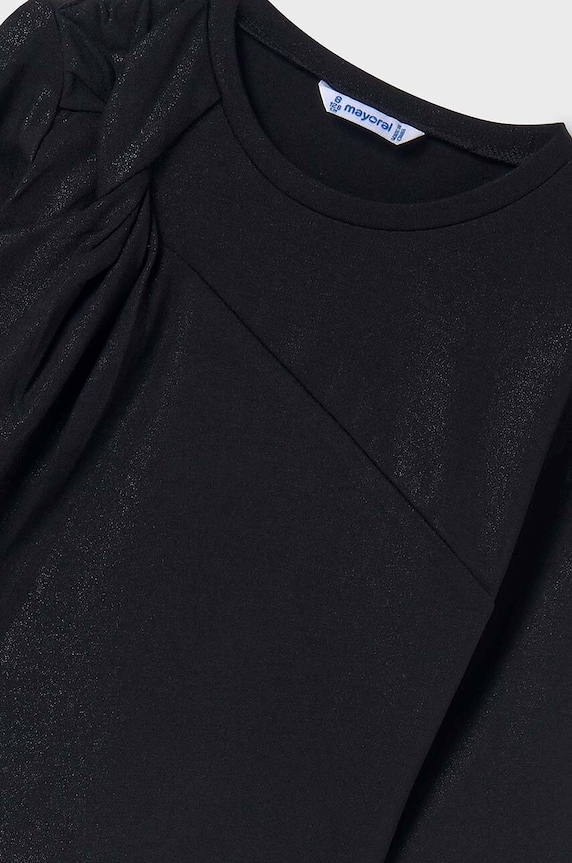 Mayoral longsleeve dziecięcy 7007.8B.Junior.9BYH czarny AW24