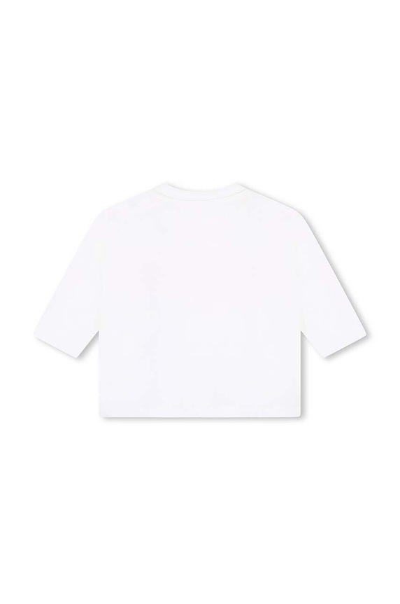 Dětské bavlněné tričko s dlouhým rukávem Kenzo Kids K60489.71.81 béžová AW24