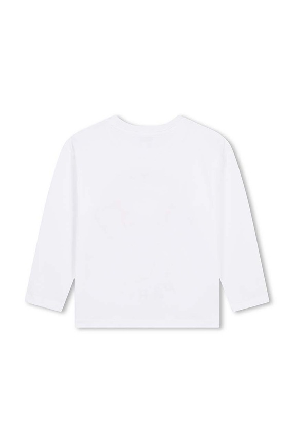 Kenzo Kids longsleeve bawełniany dziecięcy K60706.86.108 biały AW24