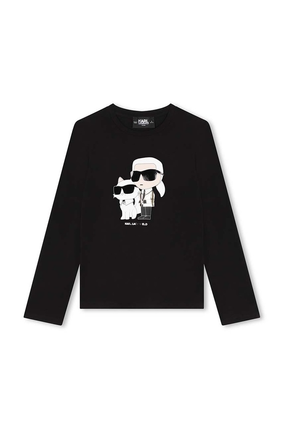 Karl Lagerfeld longsleeve copii print negru Z30209.156.162