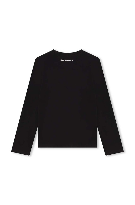 Karl Lagerfeld longsleeve copii Z30209.156.162 negru AW24