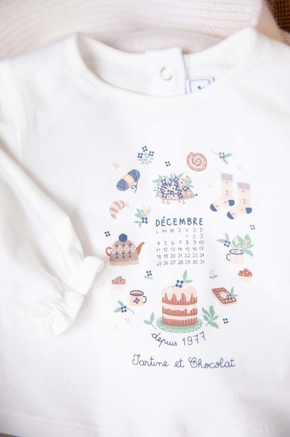 Tartine et Chocolat maglietta a maniche lunghe per bambini TZ10021.104 bianco