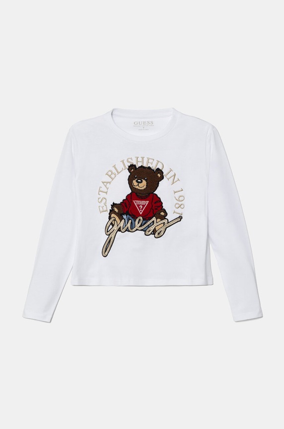 Guess gyerek pamut hosszú ujjú felső pamut fehér J4BI10.I3Z14.9BYH