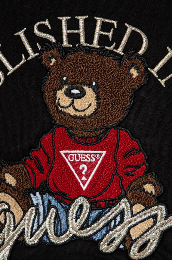 Lány Guess gyerek pamut hosszú ujjú felső J4BI10.I3Z14.9BYH fekete