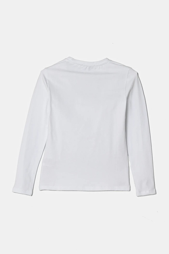 Pinko Up longsleeve copii F4PIJGTH066 alb AW24