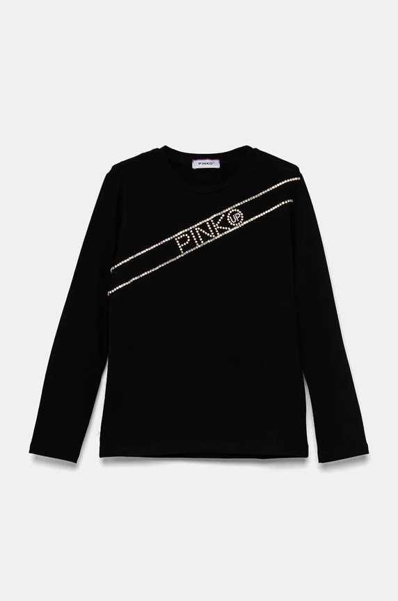Pinko Up longsleeve copii imprimeu negru F4PIJGTH066