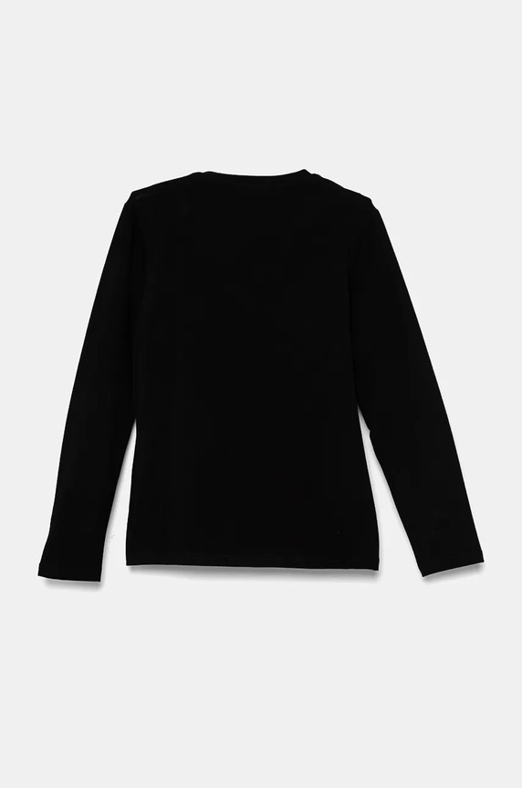 Pinko Up longsleeve copii F4PIJGTH066 negru AW24