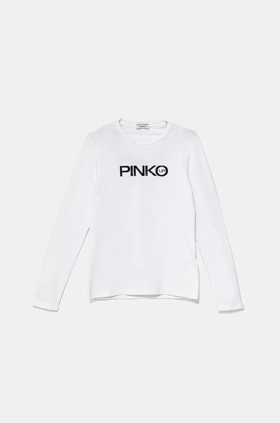 Детска блуза с дълги ръкави Pinko Up еластичен бял F4PIJGTH151