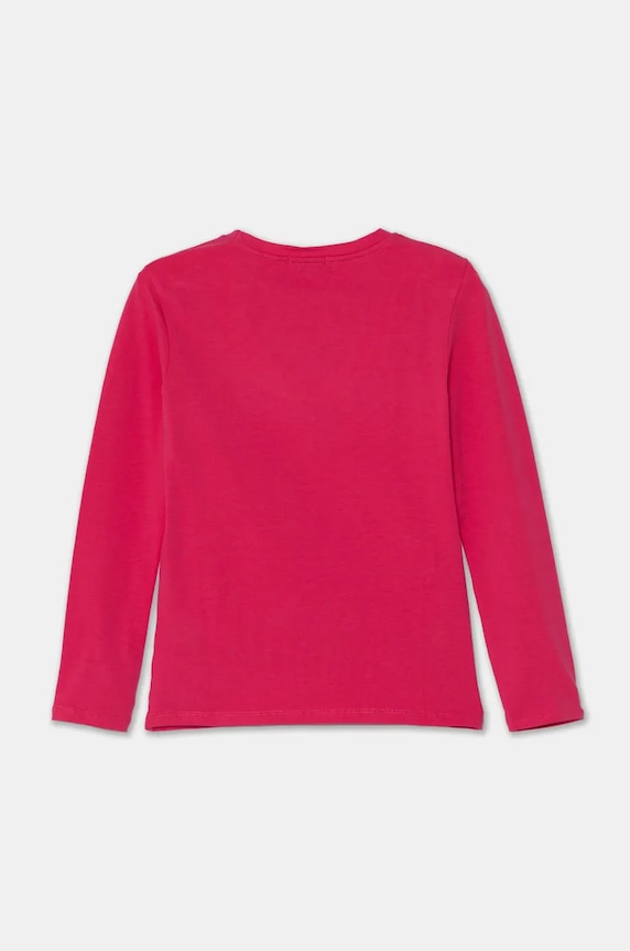 Pinko Up longsleeve din bumbac pentru copii F4PIJGTH151 roz AW24