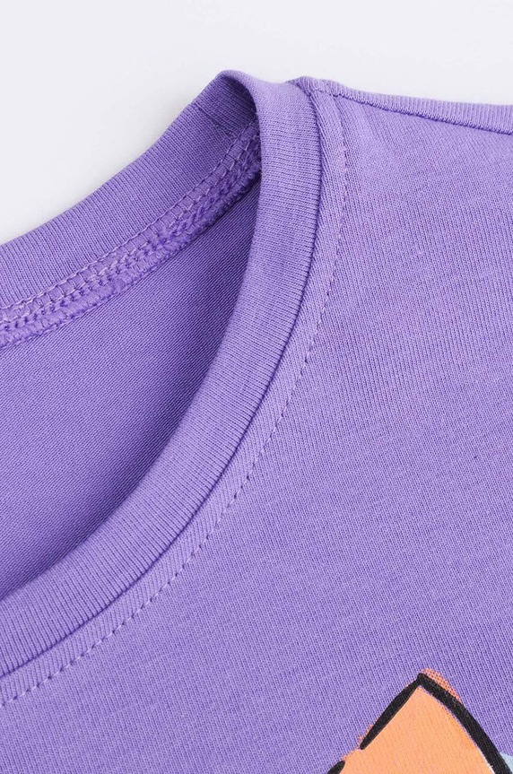 Dziewczynka Coccodrillo longsleeve bawełniany dziecięcy ZC4143110VGA fioletowy