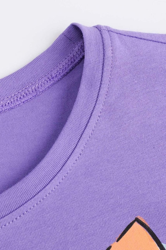 Dziewczynka Coccodrillo longsleeve bawełniany dziecięcy ZC4143110VGA fioletowy