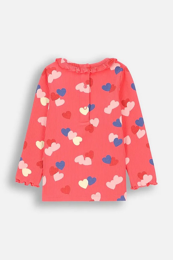 Kojenecké tričko s dlouhým rukávem Coccodrillo ZC4143102HGN růžová AW24