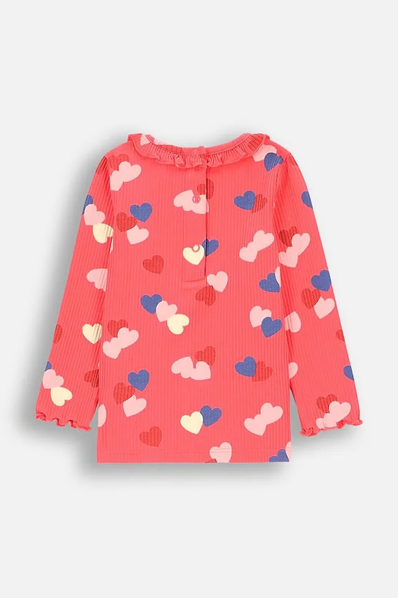 Kojenecké tričko s dlouhým rukávem Coccodrillo ZC4143102HGN růžová AW24