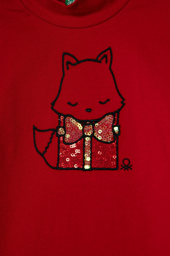 Djevojčice Majica dugih rukava United Colors of Benetton 3Q8DG10GG.P.Seasonal crvena