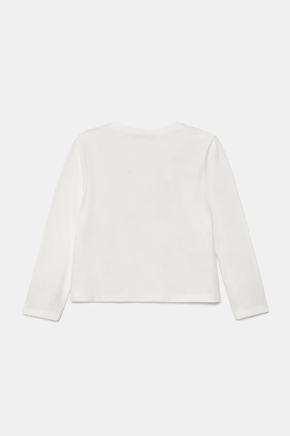 United Colors of Benetton longsleeve din bumbac pentru copii 3VR5G10JA.P.Seasonal alb AW24