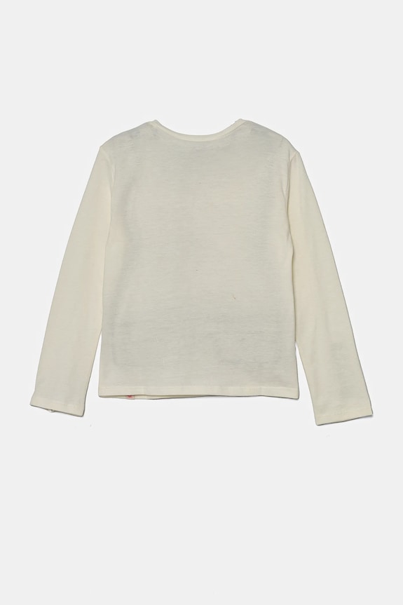 United Colors of Benetton longsleeve din bumbac pentru copii 3VR5C10OJ.G.Seasonal bej AW24