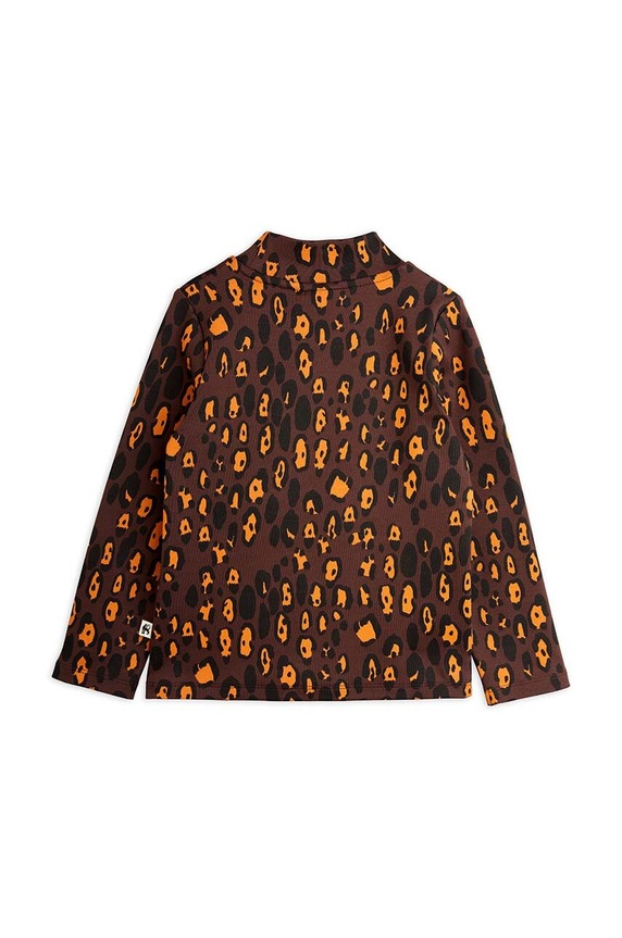 CHLAPEC Dětské tričko s dlouhým rukávem Mini Rodini Leopard 2472014116 hnědá
