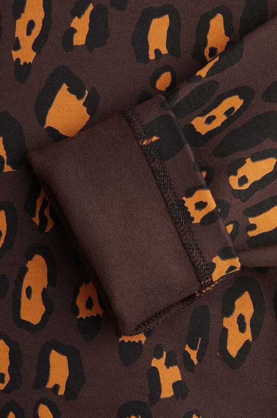 Dětské tričko s dlouhým rukávem Mini Rodini Leopard hnědá 2472014116
