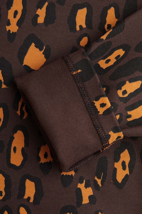 Dětské tričko s dlouhým rukávem Mini Rodini Leopard hnědá 2472014116