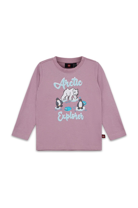 Παιδικό βαμβακερό μακρυμάνικο Lego LWTAY 600 12011362 μωβ AW24