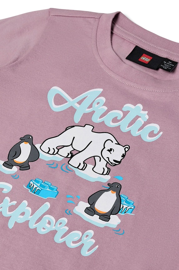 Παιδικό βαμβακερό μακρυμάνικο Lego LWTAY 600 μωβ 12011362