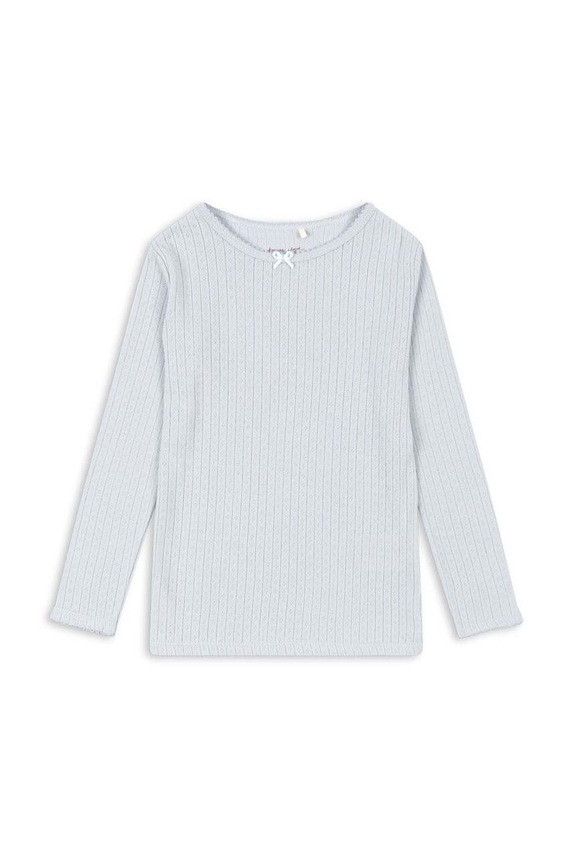 Konges Sløjd longsleeve bawełniany dziecięcy MINNIE BLOUSE GOTS bawełna niebieski KS101605