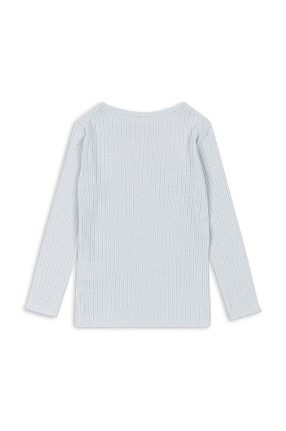 Konges Sløjd longsleeve bawełniany dziecięcy MINNIE BLOUSE GOTS KS101605 niebieski AW24