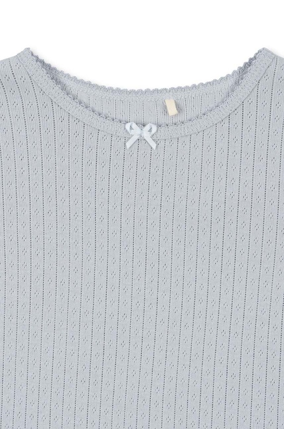 Chłopiec Konges Sløjd longsleeve bawełniany dziecięcy MINNIE BLOUSE GOTS KS101605 niebieski