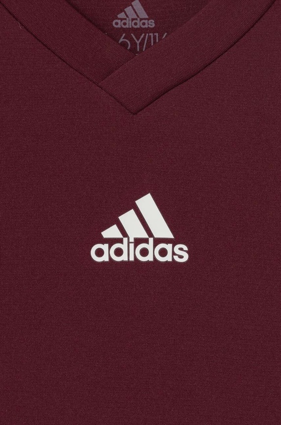 CHLAPEC Dětské tričko s dlouhým rukávem adidas Performance TEAM BASE TEE Y GN7510 burgundské