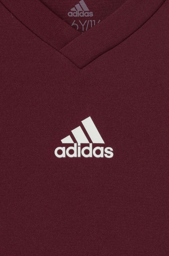 CHLAPEC Dětské tričko s dlouhým rukávem adidas Performance TEAM BASE TEE Y GN7510 burgundské