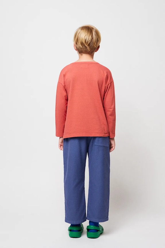 Bobo Choses longsleeve bawełniany dziecięcy 324EC010 pomarańczowy