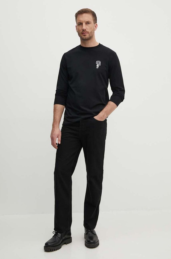 Majica dugih rukava Karl Lagerfeld 543221.755405 crna AW24