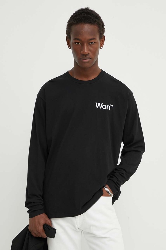 Won Hundred longsleeve din bumbac print negru 3146.12063