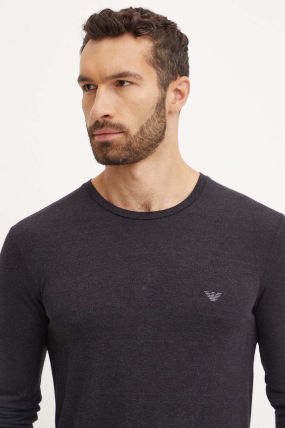 Μακρυμάνικο lounge Emporio Armani Underwear 111653.4F584 γκρί AW24