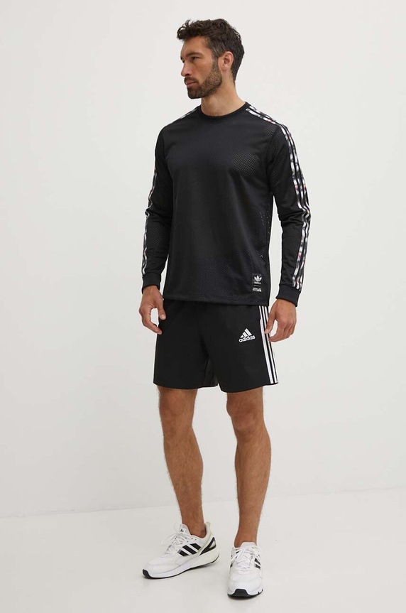adidas Originals camicia a maniche lunghe Pride IZ4893 nero AW24