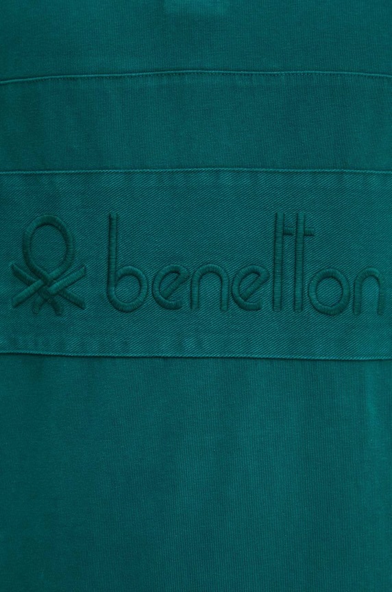 United Colors of Benetton longsleeve din bumbac 3G9WU3020 verde