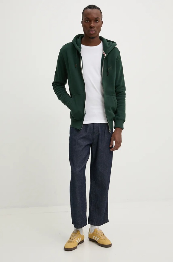 Superdry longsleeve bawełniany M6010857A.01C biały AW24
