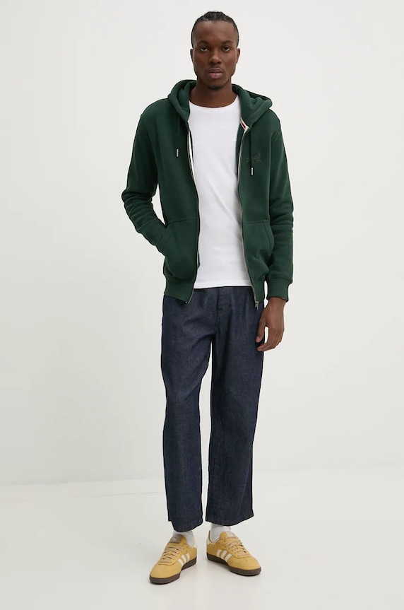 Superdry longsleeve bawełniany M6010857A.01C biały AW24