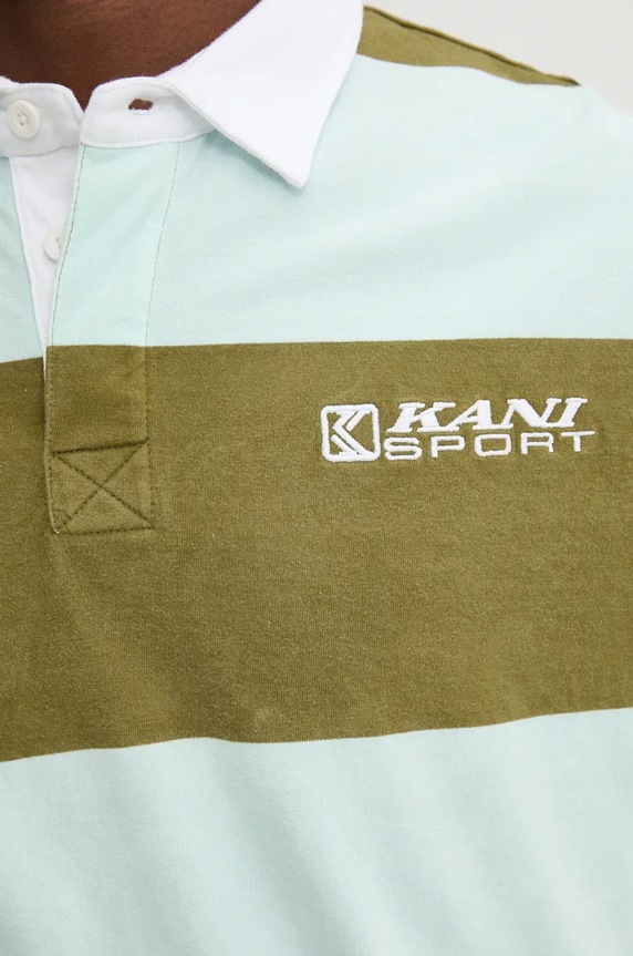 Pamučna majica dugih rukava Karl Kani 60230003 plava