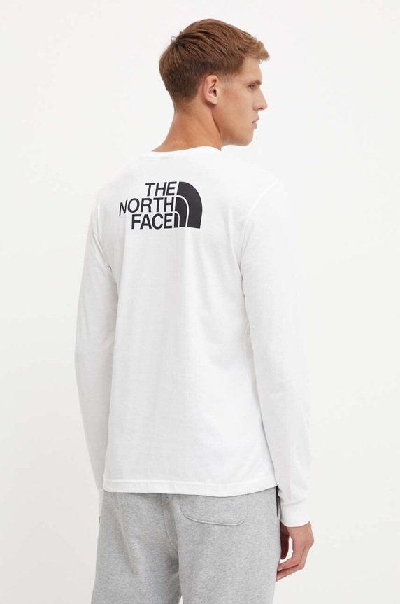 The North Face longsleeve L/S Easy Tee print alb NF0A8A6FFN41