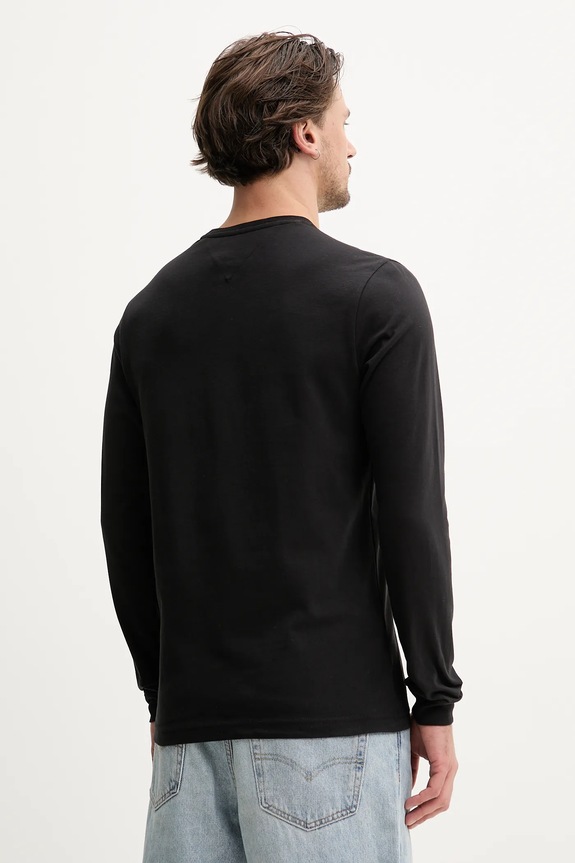 Bavlněné tričko s dlouhým rukávem Tommy Jeans 2-pack DM0DM20731 bílá