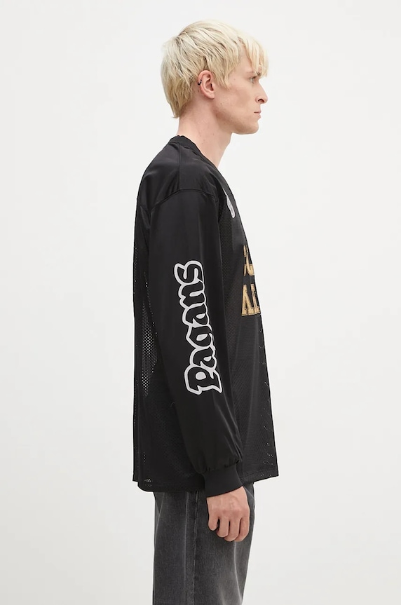 Aries camicia a maniche lunghe Cult Leader Airtex Longsleeve Tee nero AR4002002