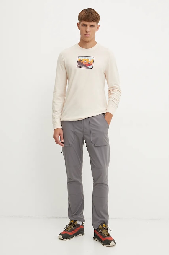 Smartwool longsleeve sportowy Gondola Ride SW002600 beżowy AW24