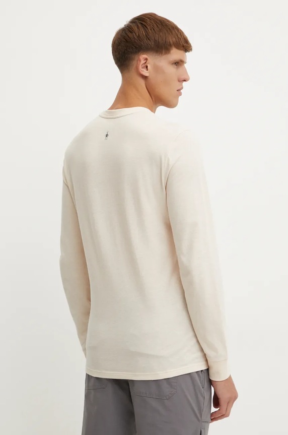 Odzież Smartwool longsleeve sportowy Gondola Ride SW002600 beżowy