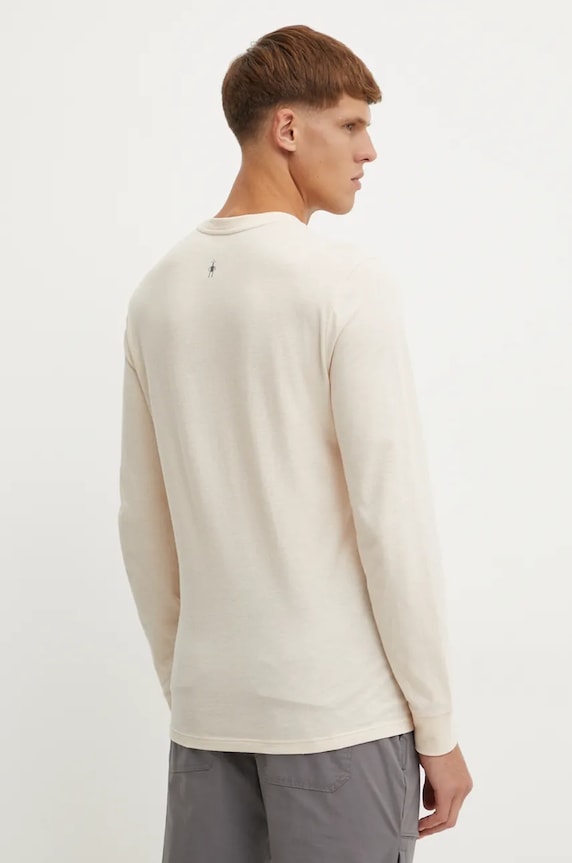 Odzież Smartwool longsleeve sportowy Gondola Ride SW002600 beżowy